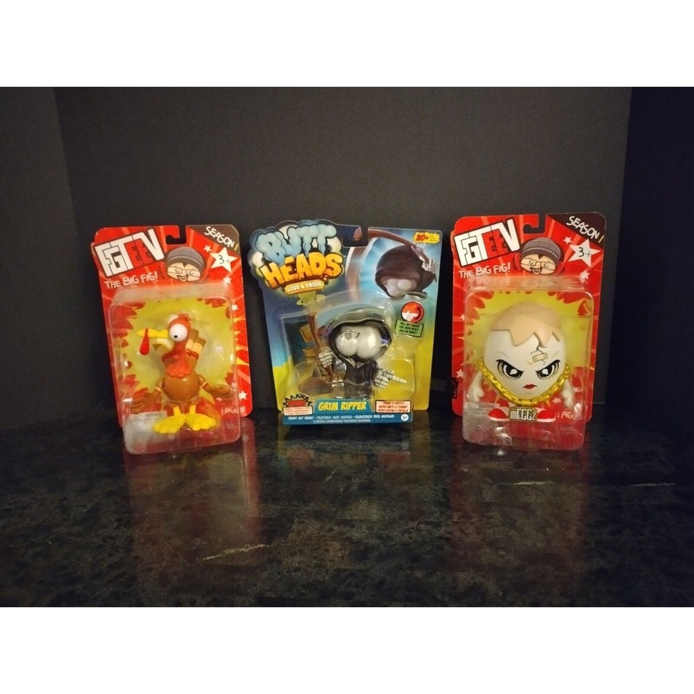 FGTeeV Meggz & Gurkey Turkey Butt Heads Grim Ripper Lot of 3 Kids Toy Figures